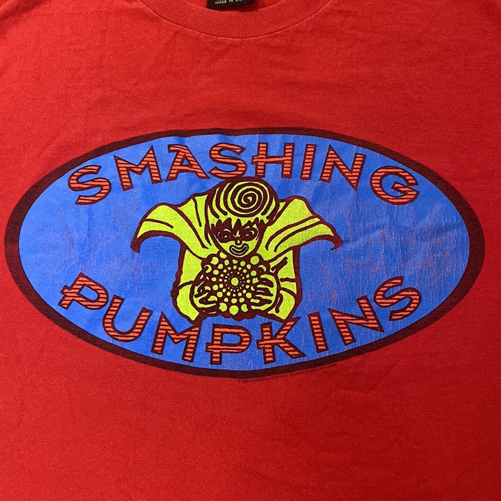 Vintage SMASHING PUMPKINS Pisces Iscariot Era Distressed TShirt Size XLarge 1994 - Picture 2 of 9